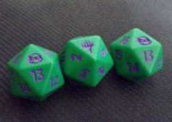3X LOT DONATELLO TEENAGE MUTNT NINJA TURLES D20 DIE SPINEDOWN PRERELEASE PURPLE - Image 2