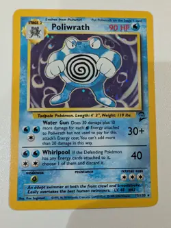 Poliwrath 015/130 Base Set 2 Holo Rare 90 HP English Stage 2 Pokemon Card - Image 1