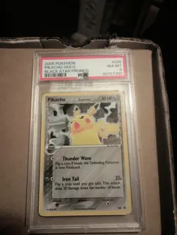 2006 Pokemon Pikachu Holo Black Star Promo Card #35 PSA 8 New Cert Best Swirl - Image 2