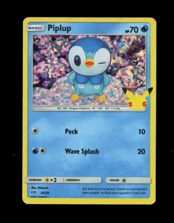 Piplup 20/25 2021 McDonald's 25th Anniversary Pokemon Card Promo Non Holo - LP - Image 1