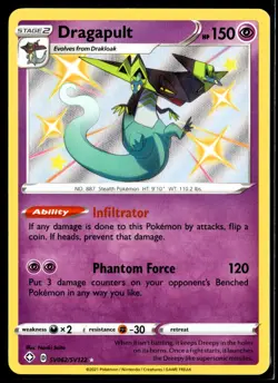 2021 TCG Pokemon #SV062 Dragapult SV062/SV122 Holo Shining Fates Shiny Vault - Image 1
