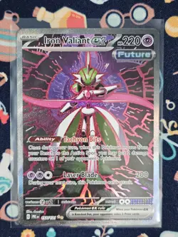 Pokemon TCG Iron Valiant ex Special Illustration Rare Holo 157/131 English - Image 1