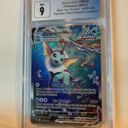 CGC 9 Vaporeon Vmax SWSH182 Pokemon Black Star Promos 2021 English - Image 3