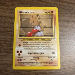 Pokemon TCG Hitmonchan LP Neo Destiny 69/105 - Image 2