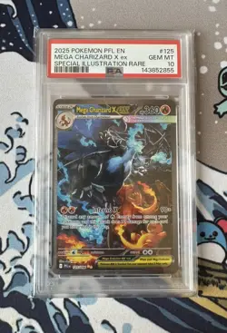 Mega Charizard X EX 125/094 - Pokemon TCG - ME Phantasmal Flames - SIR - PSA 10 - Image 1