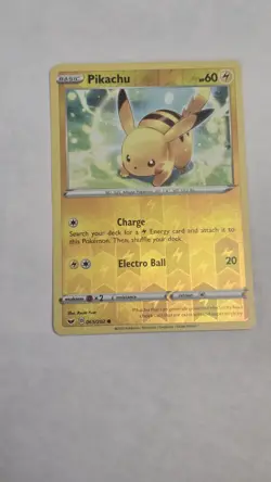 2020 Pokemon Sword & Shield Reverse Holo Pikachu 65/202 Near Mint - Image 1