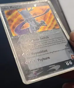 Pokemon TCG Rocket's Mewtwo EX Holo Team Rocket Returns 99/109 HEAVILY PLAYED - Image 3