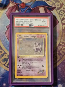 2000 POKEMON GYM HEROES HOLO-1ST EDITION #14 SABRINA'S GENGAR PSA 9 - Image 1