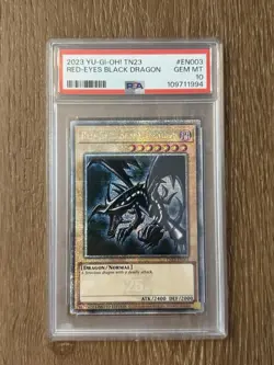 2023 Yu-Gi-Oh! RED-EYES BLACK DRAGON QC Secret Rare TN23-EN003 PSA 10 GEM MINT - Image 1