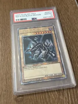 2023 Yu-Gi-Oh! RED-EYES BLACK DRAGON QC Secret Rare TN23-EN003 PSA 10 GEM MINT - Image 3