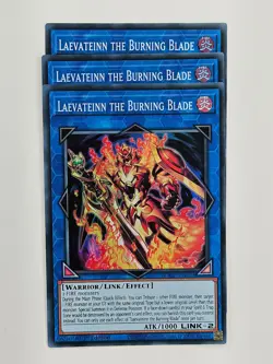 Yu Gi Oh - 3x DOOD-EN053 Laevateinn the Burning Blade - Super Rare - Image 1