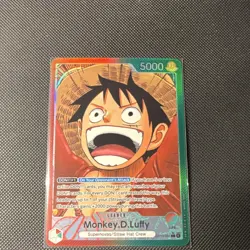 FOIL Bandai One Piece CCG Monkey.D.Luffy Carry on His Will OP13-001 Alt Art - Image 1