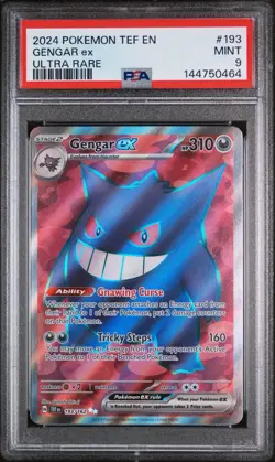 PSA 9 Gengar ex 193/162 Temporal Forces Ultra Rare Pokemon Card 2024 - Image 1