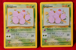 EXEGGCUTE x2 POKEMON 1st Edition 1999 WOTC TCG Card# 52/64 VG+ - Image 1