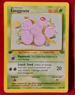 EXEGGCUTE x2 POKEMON 1st Edition 1999 WOTC TCG Card# 52/64 VG+ - Image 2