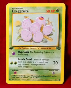 EXEGGCUTE x2 POKEMON 1st Edition 1999 WOTC TCG Card# 52/64 VG+ - Image 5