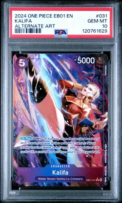 One Piece Card Game Kalifa EB01-031 Par Alternate Art PSA 10 - Image 1