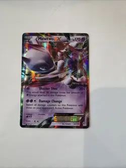 Pokemon Mewtwo EX Ultra Rare Holo TCG Card 62/162 XY Breakthrough - Image 1