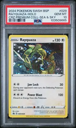 PSA 10 Rayquaza SWSH029 Sword & Shield Holo Black Star Promo Pokemon Card - Image 1
