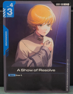 A Show of Resolve GD01-100 Newtype Rising Gundam Card Game Near Mint TCG NM - Image 1