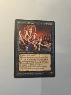 Magic The Gathering MTG YAWGMOTH DEMON Antiquities LP - Image 2