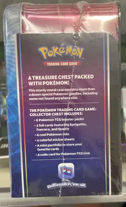 Pokemon 2023 Treasure Chest With Sprigatito, Fuecoco and Quaxly Sealed FREE SHIP - Image 3