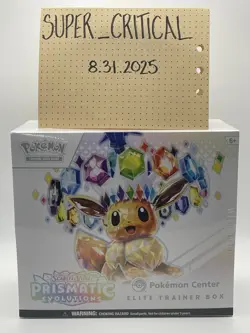 Sealed PRISMATIC EVOLUTIONS Pokemon Center Exclusive ETB Elite Trainer Box - Image 1