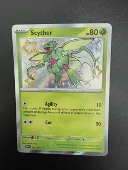 Scyther - 095/091 - Pokemon Paldean Fates Shiny Rare Card NM - Image 3