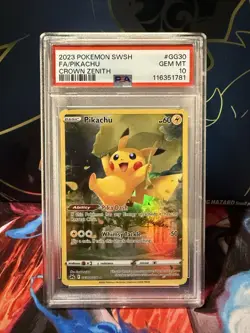 Pokemon TCG Pikachu GG30 Crown Zenith Galarian Gallery Ultra Rare Full Art Holo… - Image 1