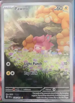 Pokemon TCG - Pawmi 226/091 IR Paldean Fates English Full Art Holo - Image 1