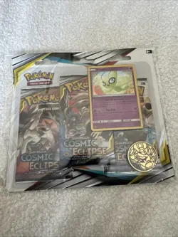 Pokemon Cosmic Eclipse 3 Pack Blister - Celebi - Image 1