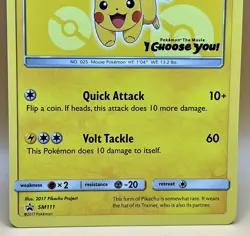 Ash’s Pikachu SM111 – Black Star Promo (Movie Promo) - NM- - 2017 Pokemon TCG - Image 3