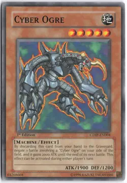 Yugioh - Cyber Ogre CDIP-EN004 1st Edition - Cyberdark Impact - Image 1