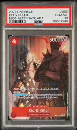 PSA 10 - 2024 One Piece TCG - Kid & Killer Alt Art (EB01-003) - Image 1