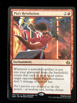 Pia's Revolution MTG Aether Revolt 091/184 Rare NM - Image 1