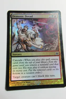 MTG Demonic Dread x1-Foil -Alara Reborn-Lightly Played - Image 1