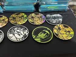 Lot Of 8 Ascended Heroes ETB Deck Sleeves Of 65 In Each Pack & 12 Pokemon Coins - Image 5
