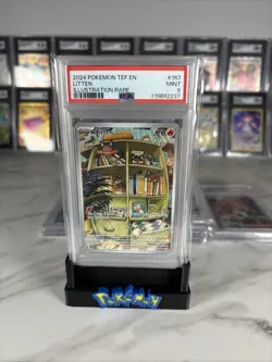 2024 Pokemon Tef En-Temporal Forces Illustration Rare Litten #167 PSA 9 - Image 1