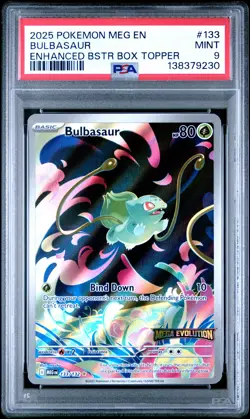2025 POKEMON MEG EN-MEGA EVOLUTION ENHANCED BOOSTER BOX TOPPER BULBASAUR PSA 9 - Image 1