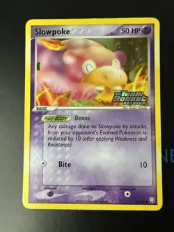 Slowpoke EX Team Rocket Returns #76/109 Reverse Holo 2004 Stamped Pokemon - Image 1