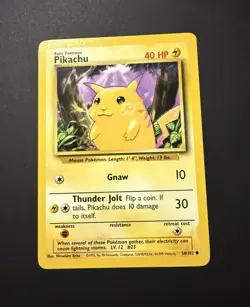Pokemon TCG Pikachu Base 58/102 Regular LP! - Image 1