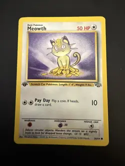 Pokemon TCG Meowth Jungle 56/64 1st Edition Near Mint! - Image 1