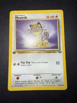 Pokemon TCG Meowth Jungle 56/64 1st Edition Near Mint! - Image 3