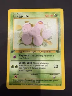 Pokemon TCG Exeggcute Jungle 52/64 1st Edition LP! - Image 1