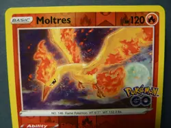 Moltres 012/078 Reverse Holo Pokemon Go 2022 - Image 2