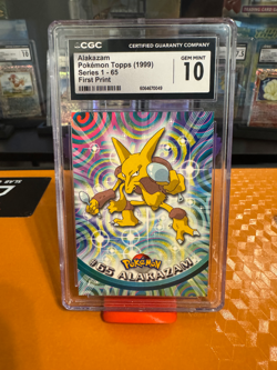 Alakazam #65 Pokemon TV 1999 Topps FIRST PRINT - CGC 10 - Image 1
