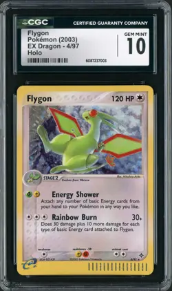 2003 Pokemon EX Dragon Flygon Holo Rare 4/97 CGC Gem Mint 10 - Image 1