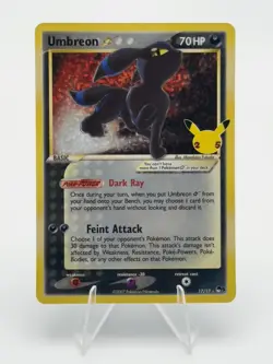 Umbreon Star 17/17 Celebrations: Classic Collection Pokemon TCG NM - Image 1