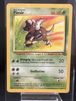Pokemon TCG Pinsir Rare Unlimited Jungle 25/64 Non Holo - Image 1