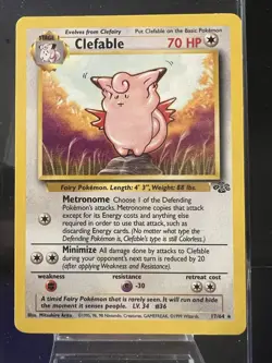 Pokemon TCG Clefable 17/64 1999 Jungle - Image 1